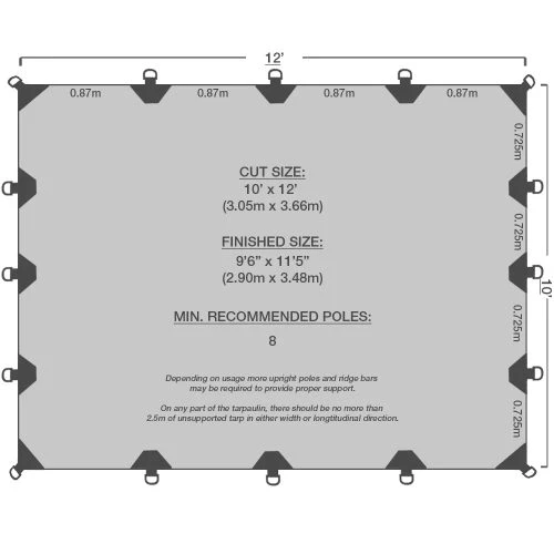 Durarig Heavy Duty Tarp 10x12 (2.90mx3.48m) 4 Durarig Heavy Duty Tarp 10x12 (2.90mx3.48m) - Image 4