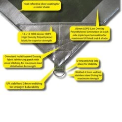 Durarig Heavy Duty Tarp 12x20 (3.51x5.88m) -CAMPING PLUS Shop Durarig Tarp 1 6