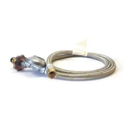 1.2m Braided BBQ Gas Hose And Regulator - POL To 3/8"SAE
